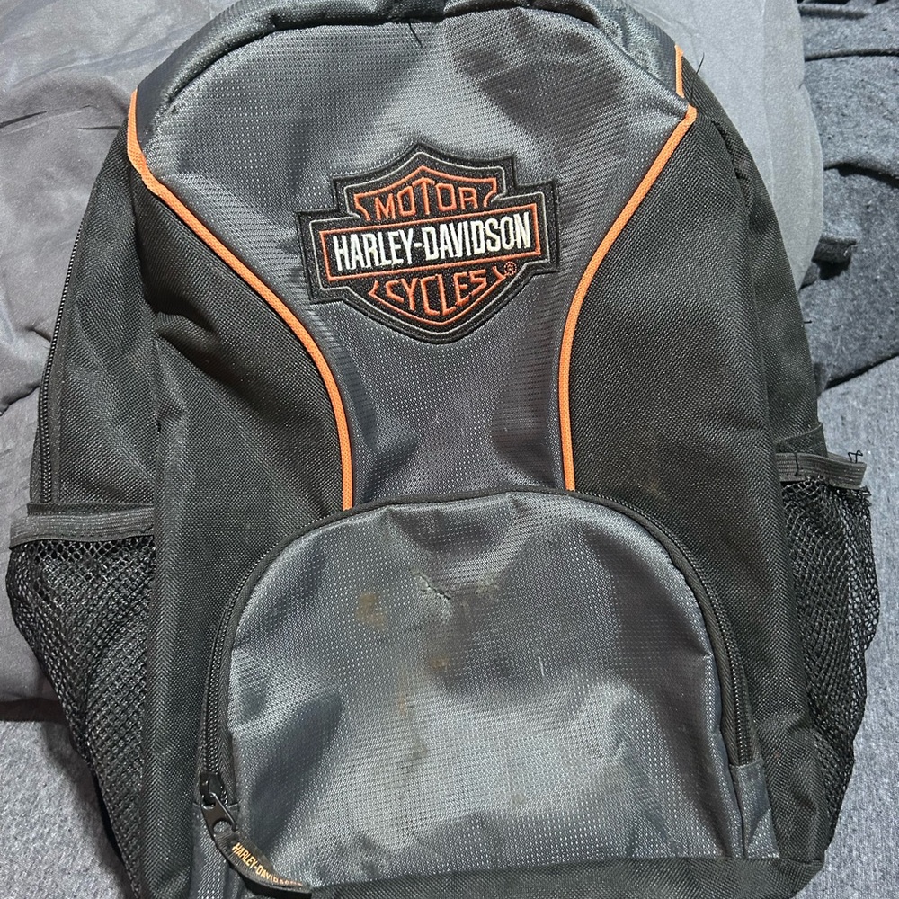 Harley-Davidson Black and Orange Backpack